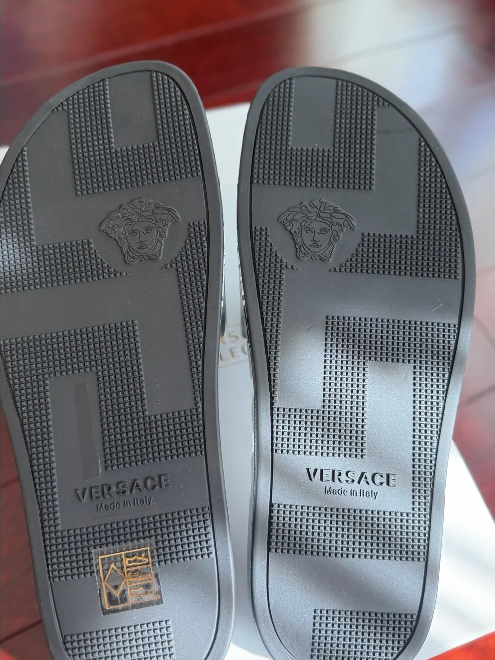 Versace Cream Dust Bag with Gray Logo